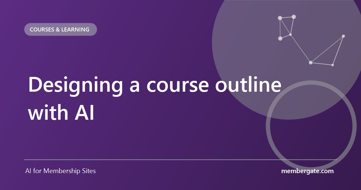 Designing a course outline with AI