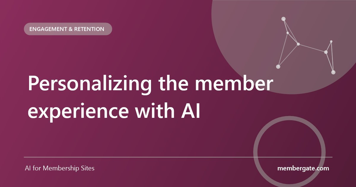 Personalizing the member experience with AI