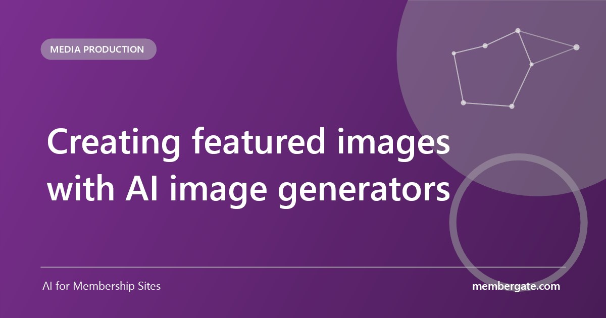 Creating featured images with AI image generators