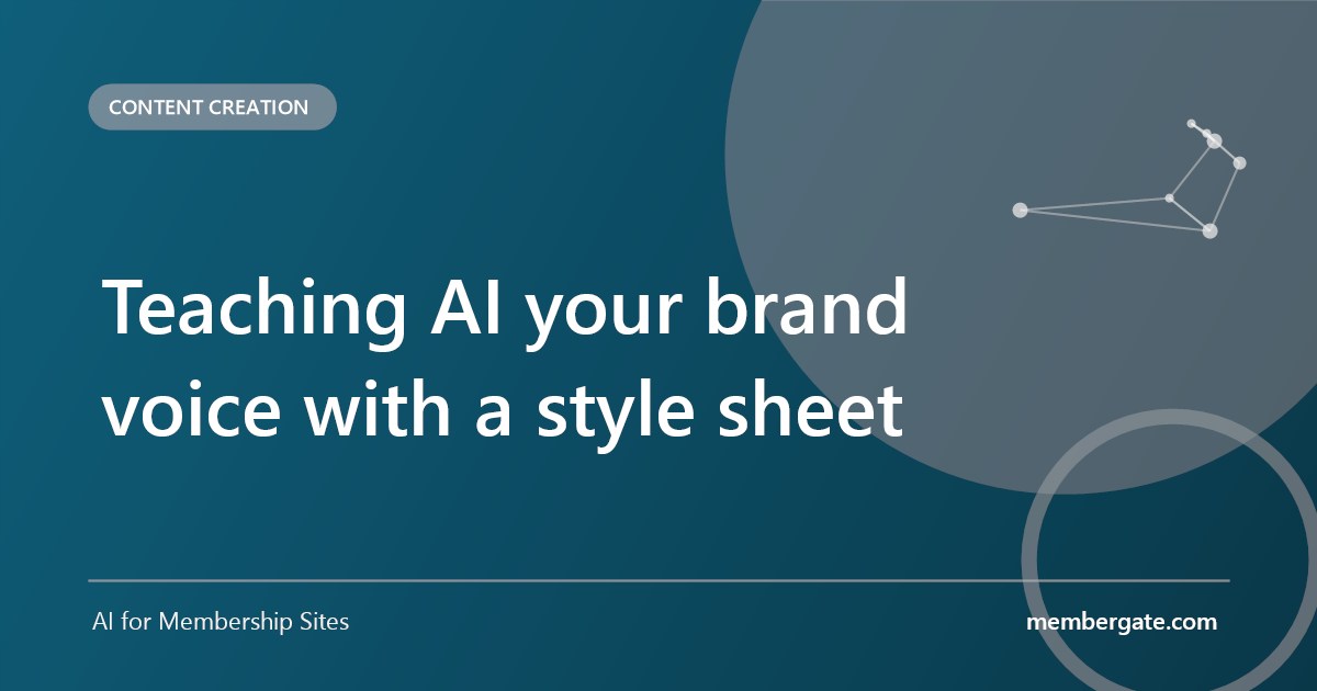 Teaching AI your brand voice with a style sheet