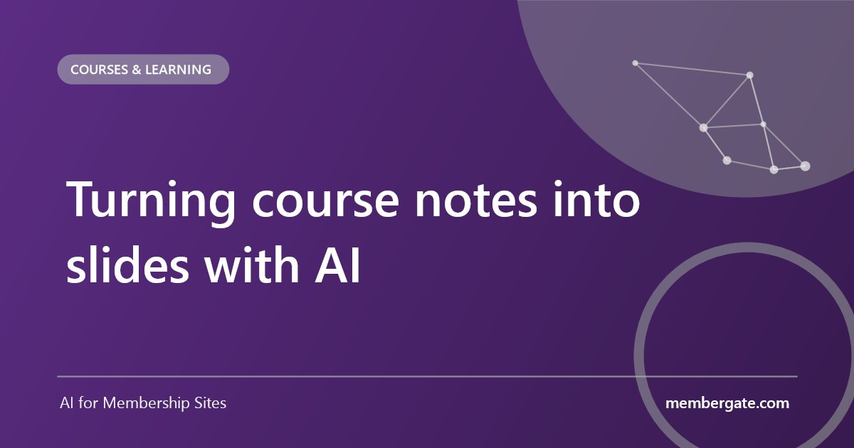 Turning course notes into slides with AI