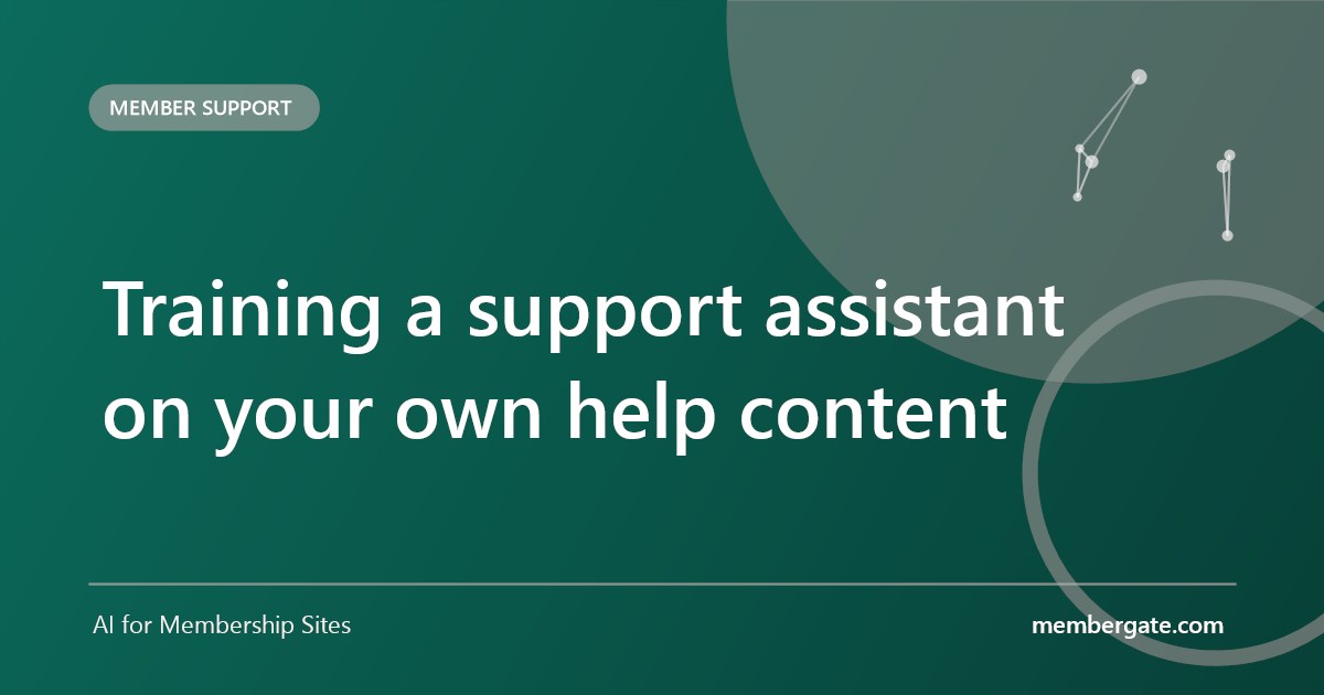 Training a support assistant on your own help content