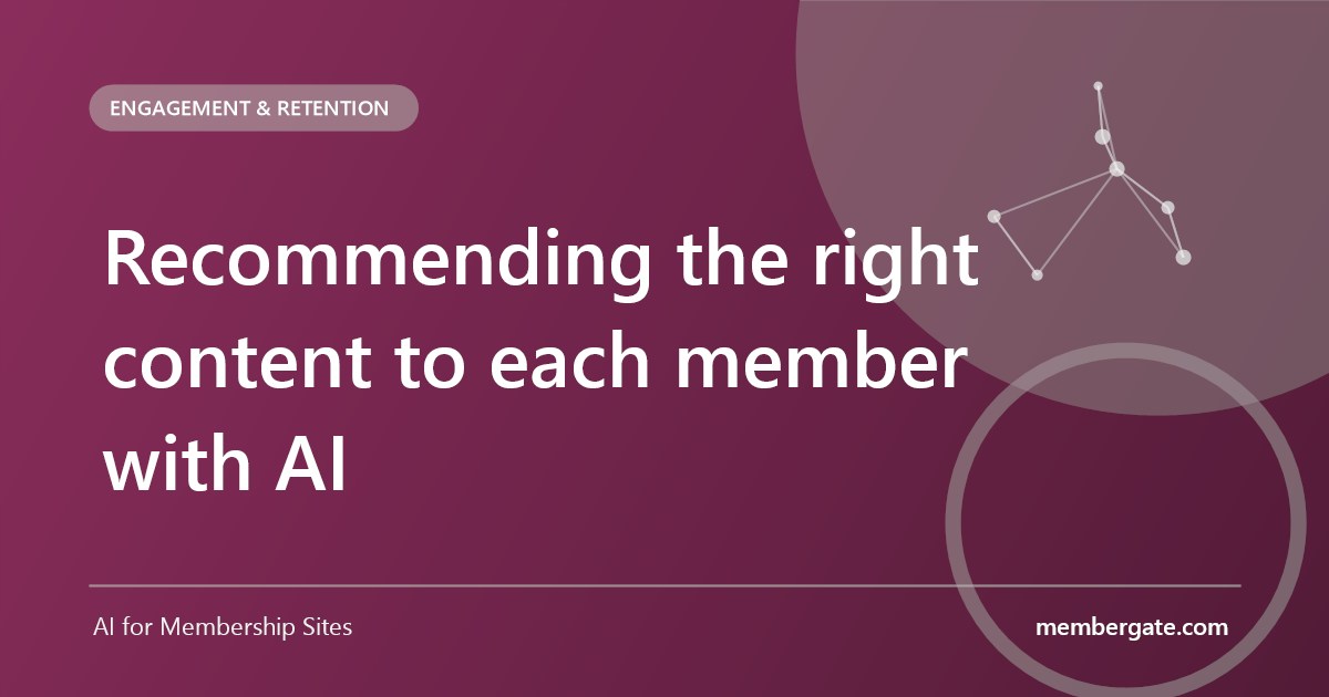 Recommending the right content to each member with AI