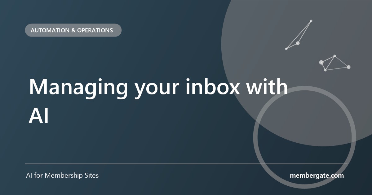 Managing your inbox with AI