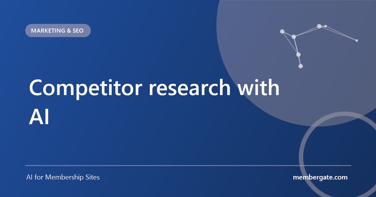 Competitor research with AI