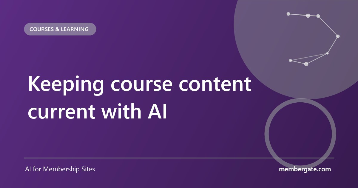 Keeping course content current with AI
