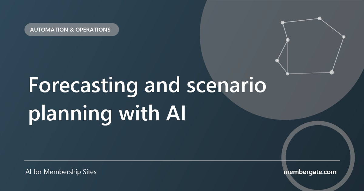Forecasting and scenario planning with AI