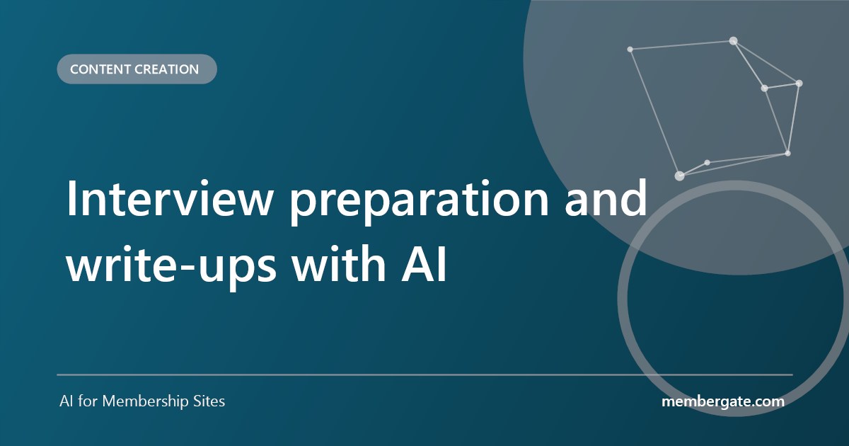 Interview preparation and write-ups with AI