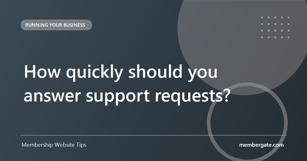 How quickly should you answer support requests?