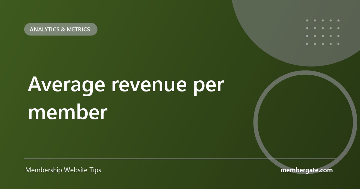 Average revenue per member
