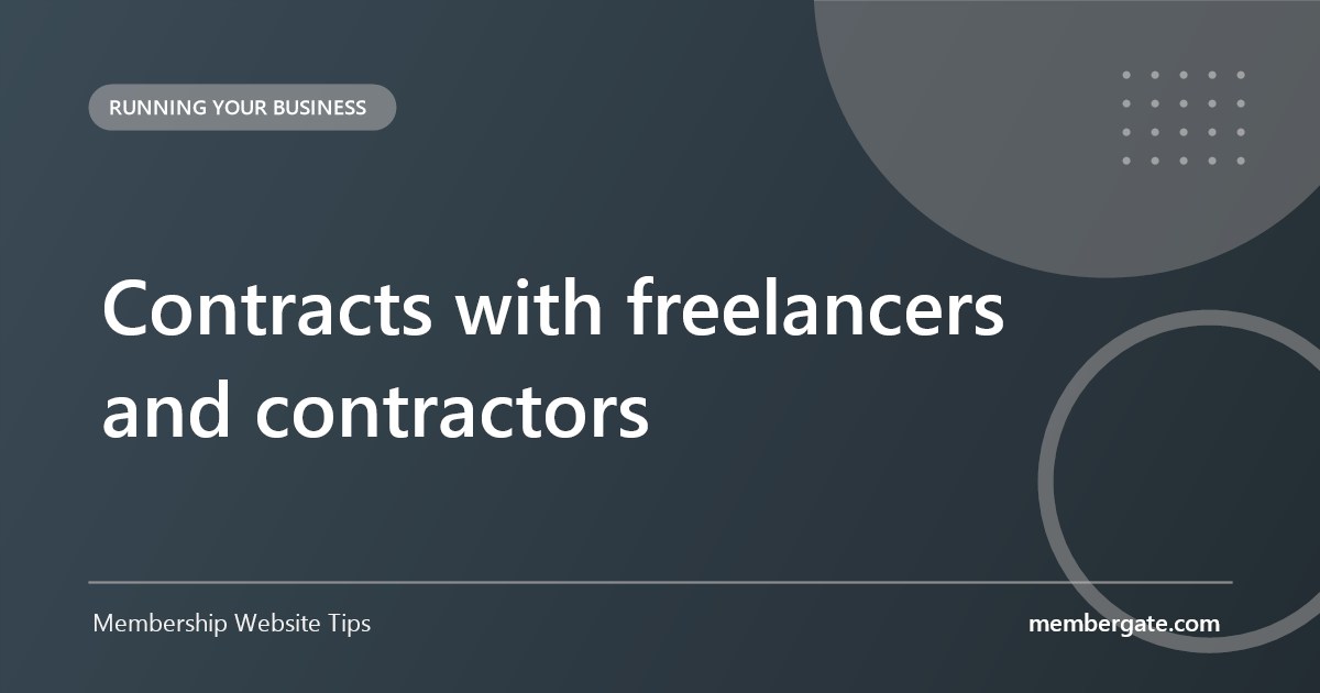 Contracts with freelancers and contractors
