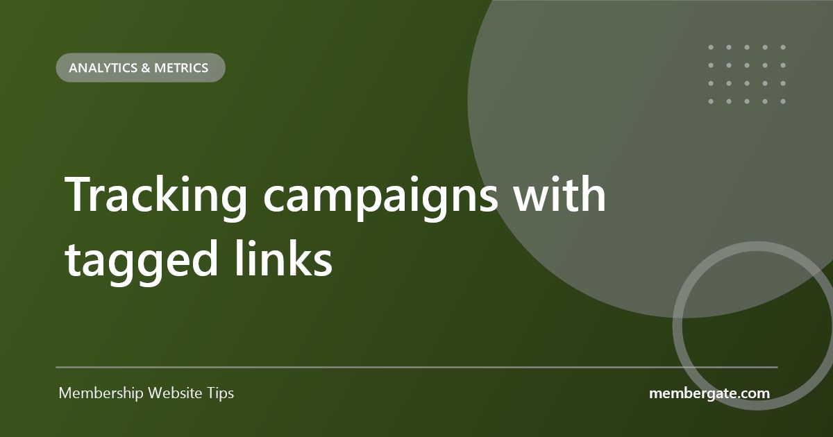 Tracking campaigns with tagged links