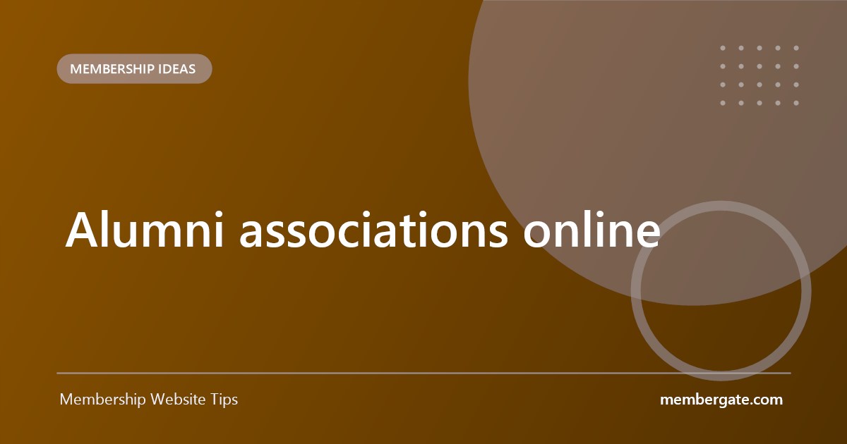 Alumni associations online