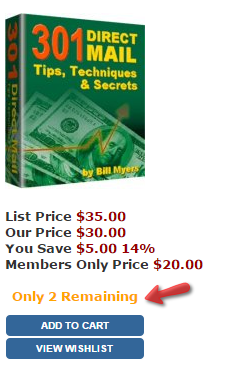 Shopping Cart Item Inventory