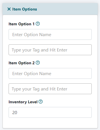 Shopping Cart Item Inventory