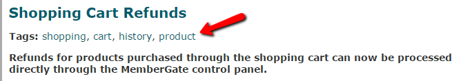 Add an Article Tag or Cloud Tag to Content Pages