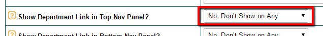 Remove the Search Link from the Top Nav Bar
