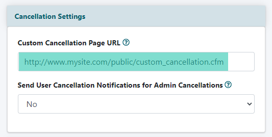 Setup a Custom Cancellation Page