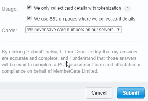 Stripe PCIDSS Compliance Questionnaire