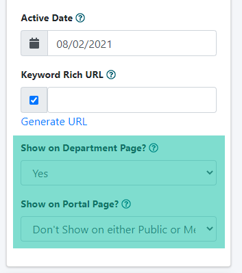 Set up Custom Content Page Defaults