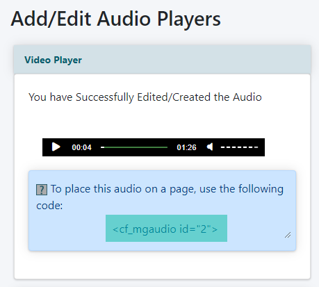 Audio Player