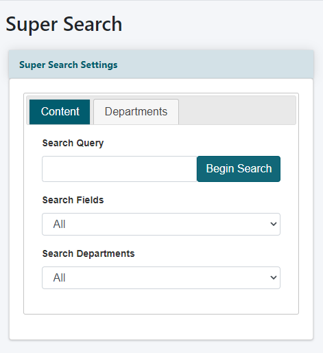 Using Super Search