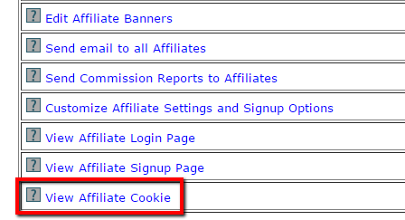 View Affiliate Cookie