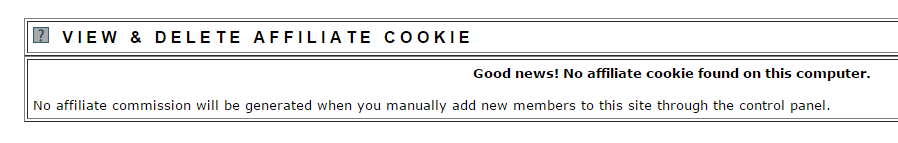 View Affiliate Cookie