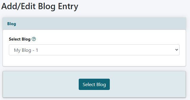 How to Add a New Entry to your Blog