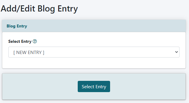 How to Add a New Entry to your Blog