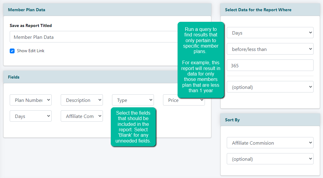 Member Plan Report