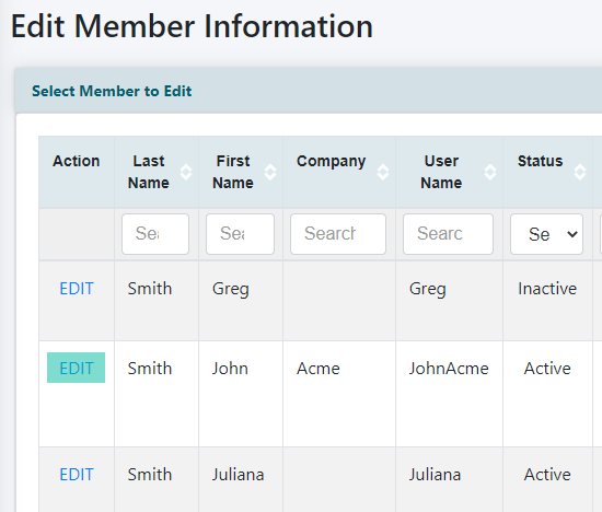 How to Edit a Member's Details