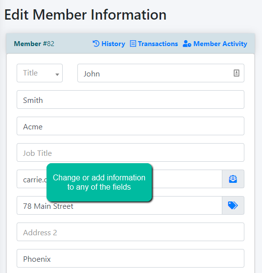 How to Edit a Member's Details