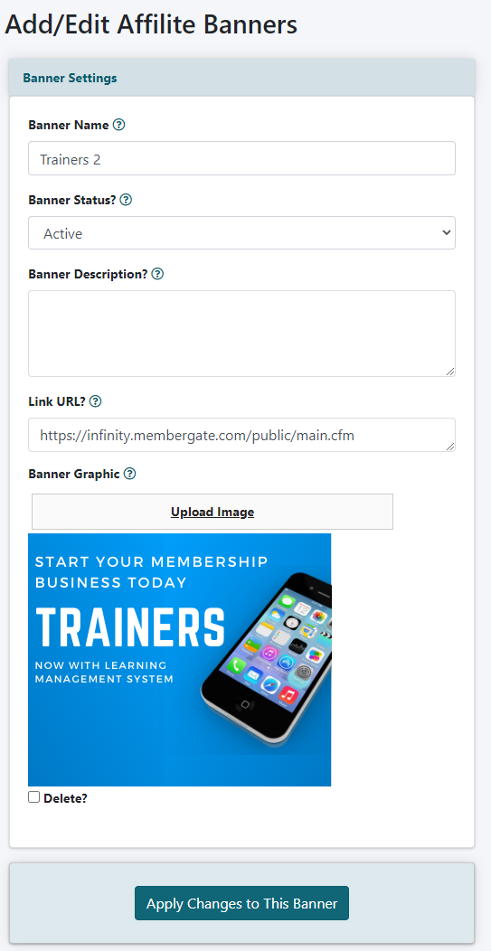 Setting Up the Affiliate Program