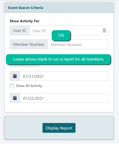 Member Activity Report