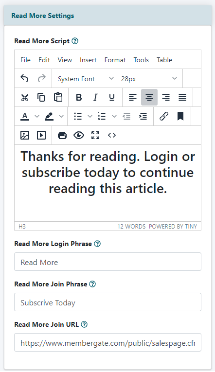 Edit Site Descriptions