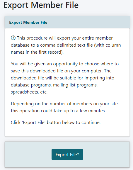How to Download All Member Information