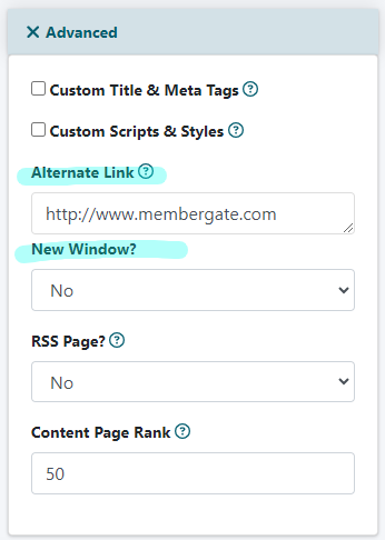 Redirect a Content or Department Page to another URL