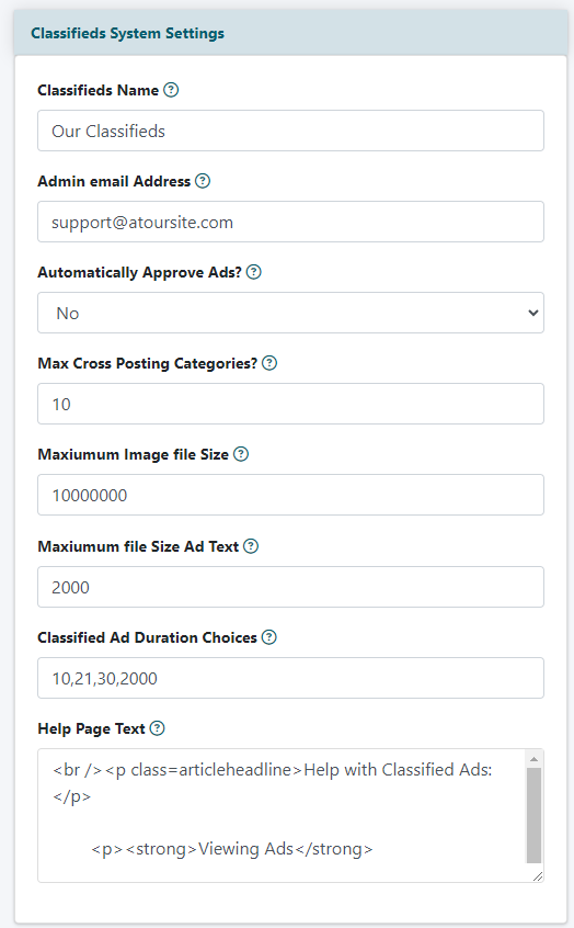 How to Set Up Classified Ads