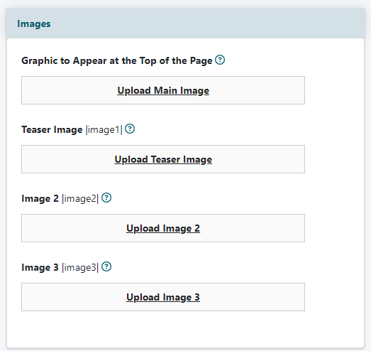 Updated Image Management for Content Pages
