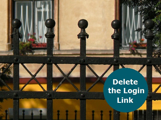 Remove the 'Member Area' Link