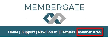 Remove the 'Member Area' Link