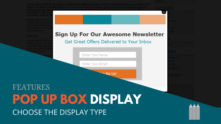 Choose the Display Type of Your MemberGate PopUp Box