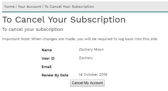 Add a One Click Cancel Button