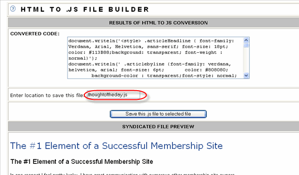Using Membergate's Syndication Builder So Other Sites Can Carry Your Content