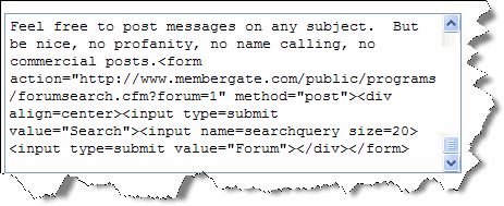 How to add a 'search the forum' feature to the top of your forum