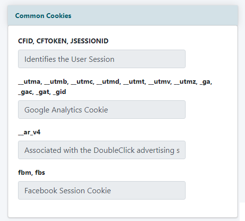 How to Add a Cookie List