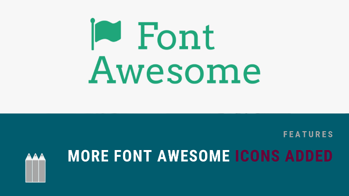 More Font Awesome Icons Added