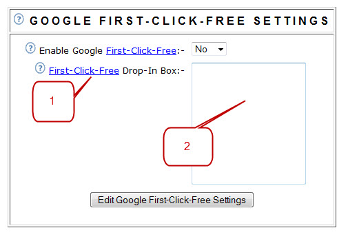 Google 1st Click Free
