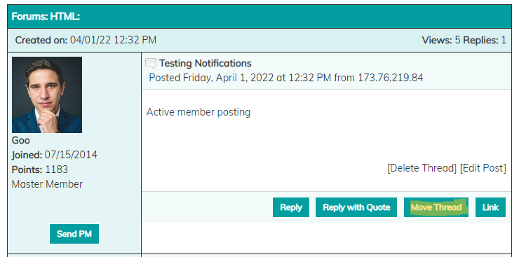 Easily Move a Forum Thread